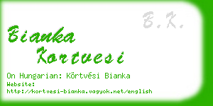 bianka kortvesi business card